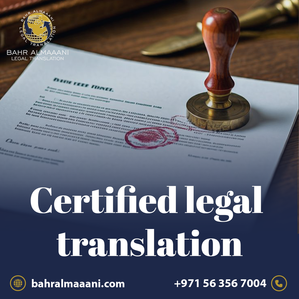 Certified legal translation