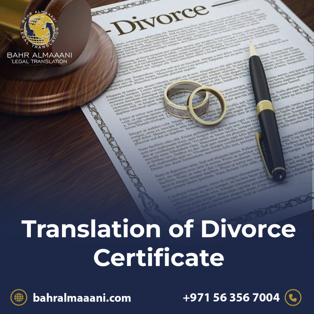 Divorce Certificate Translation