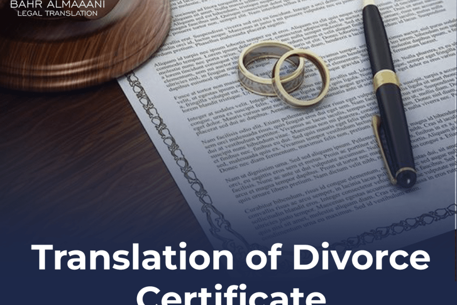 Divorce Certificate Translation