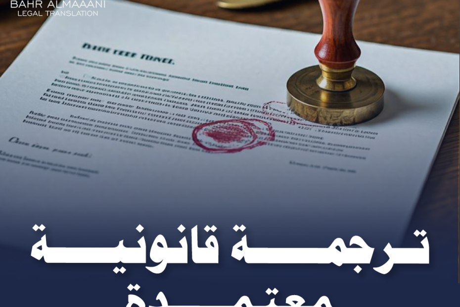 ترجمة قانونية معتمدة