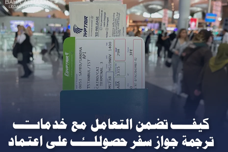 ترجمة جواز سفر