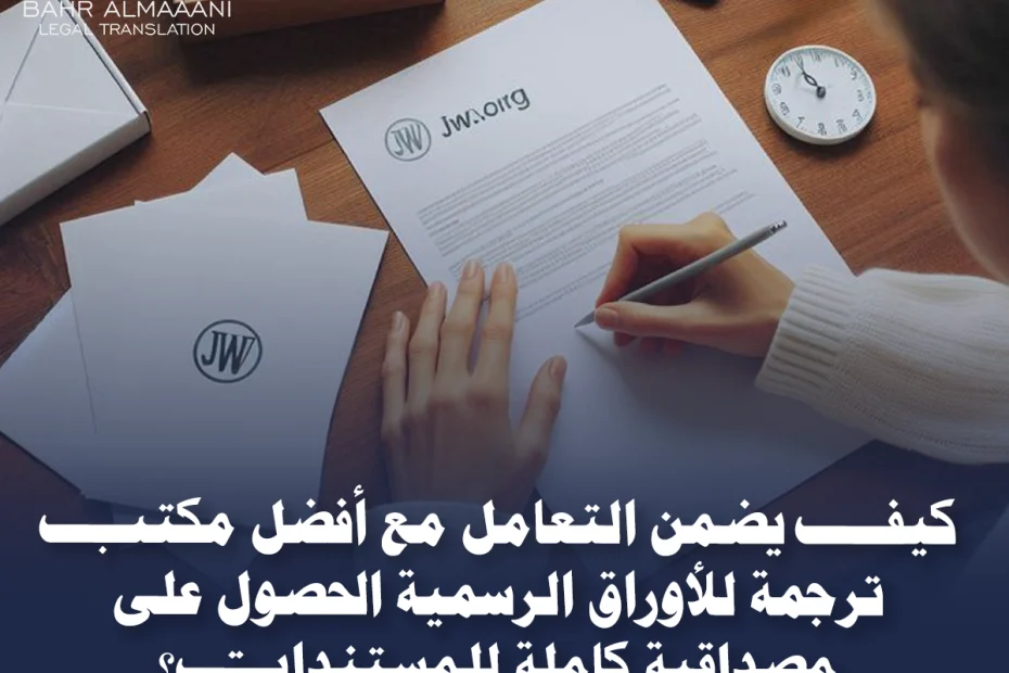 أفضل مكتب ترجمة للأوراق الرسمية