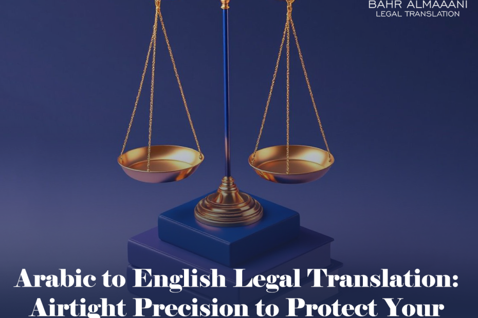 Arabic to English Legal Translation: Airtight Precision to Protect Your Global Rights